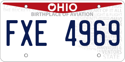 OH license plate FXE4969