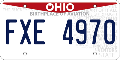 OH license plate FXE4970