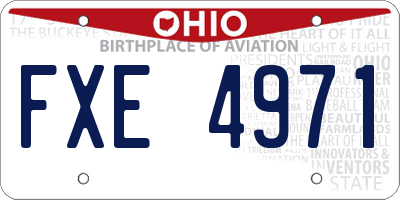 OH license plate FXE4971
