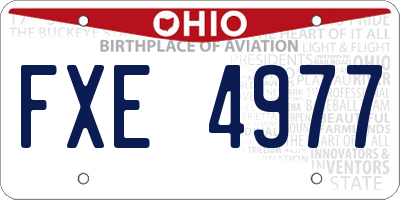 OH license plate FXE4977