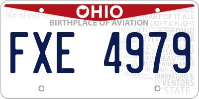 OH license plate FXE4979