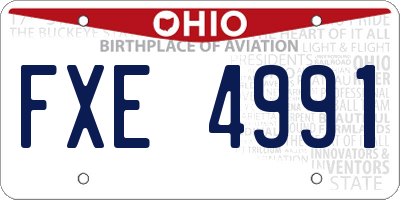 OH license plate FXE4991