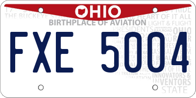 OH license plate FXE5004