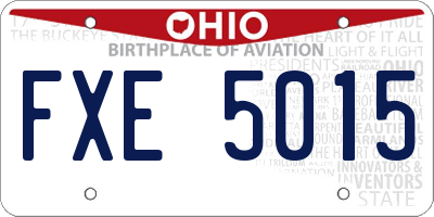 OH license plate FXE5015