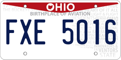 OH license plate FXE5016