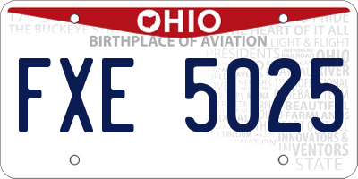 OH license plate FXE5025