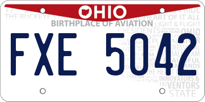 OH license plate FXE5042