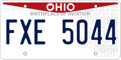 OH license plate FXE5044