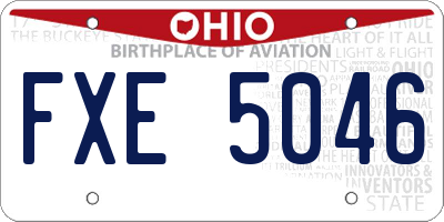 OH license plate FXE5046