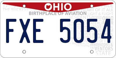 OH license plate FXE5054