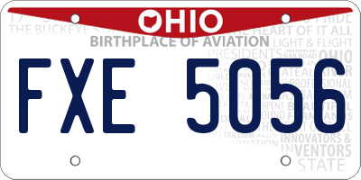 OH license plate FXE5056