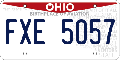 OH license plate FXE5057