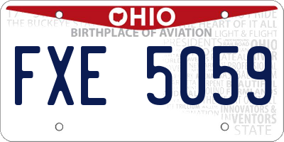 OH license plate FXE5059