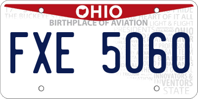 OH license plate FXE5060