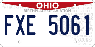 OH license plate FXE5061
