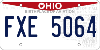 OH license plate FXE5064