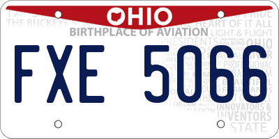 OH license plate FXE5066