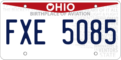 OH license plate FXE5085