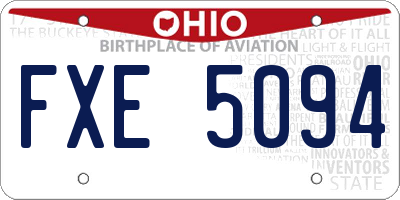 OH license plate FXE5094