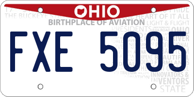 OH license plate FXE5095