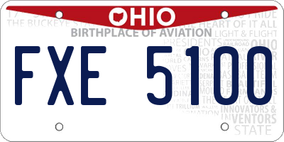 OH license plate FXE5100