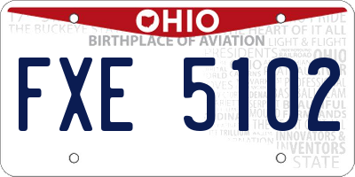 OH license plate FXE5102