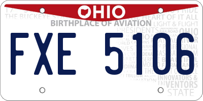OH license plate FXE5106