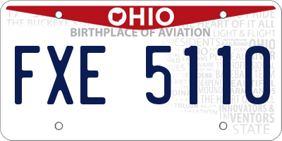 OH license plate FXE5110