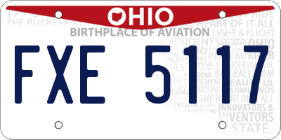 OH license plate FXE5117