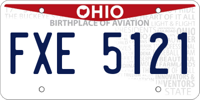 OH license plate FXE5121