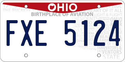 OH license plate FXE5124