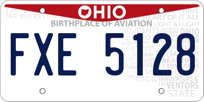 OH license plate FXE5128