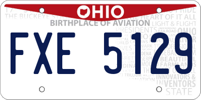 OH license plate FXE5129