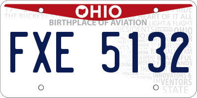 OH license plate FXE5132