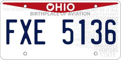 OH license plate FXE5136
