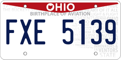 OH license plate FXE5139