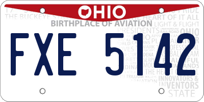 OH license plate FXE5142