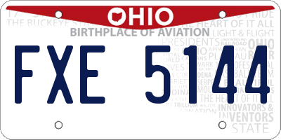 OH license plate FXE5144