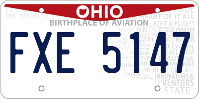 OH license plate FXE5147