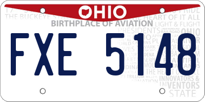 OH license plate FXE5148