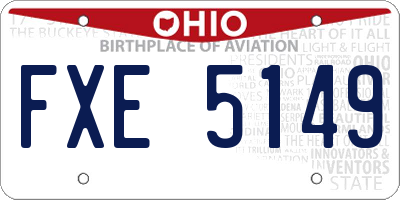 OH license plate FXE5149