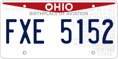 OH license plate FXE5152
