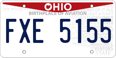 OH license plate FXE5155