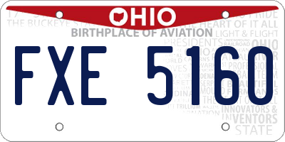 OH license plate FXE5160
