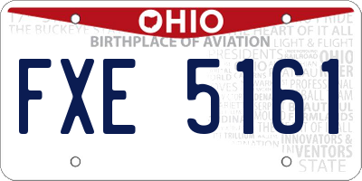 OH license plate FXE5161