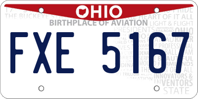 OH license plate FXE5167