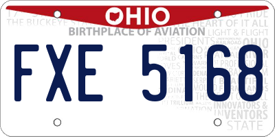 OH license plate FXE5168