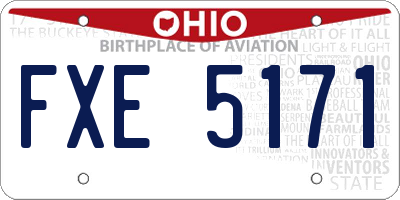 OH license plate FXE5171