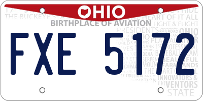 OH license plate FXE5172