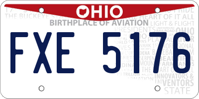 OH license plate FXE5176